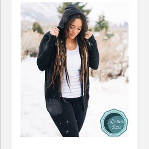 New Ziya Charcoal hooded cardigan